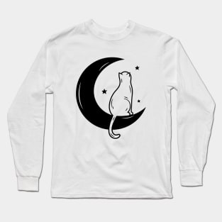 Moon Cat Long Sleeve T-Shirt